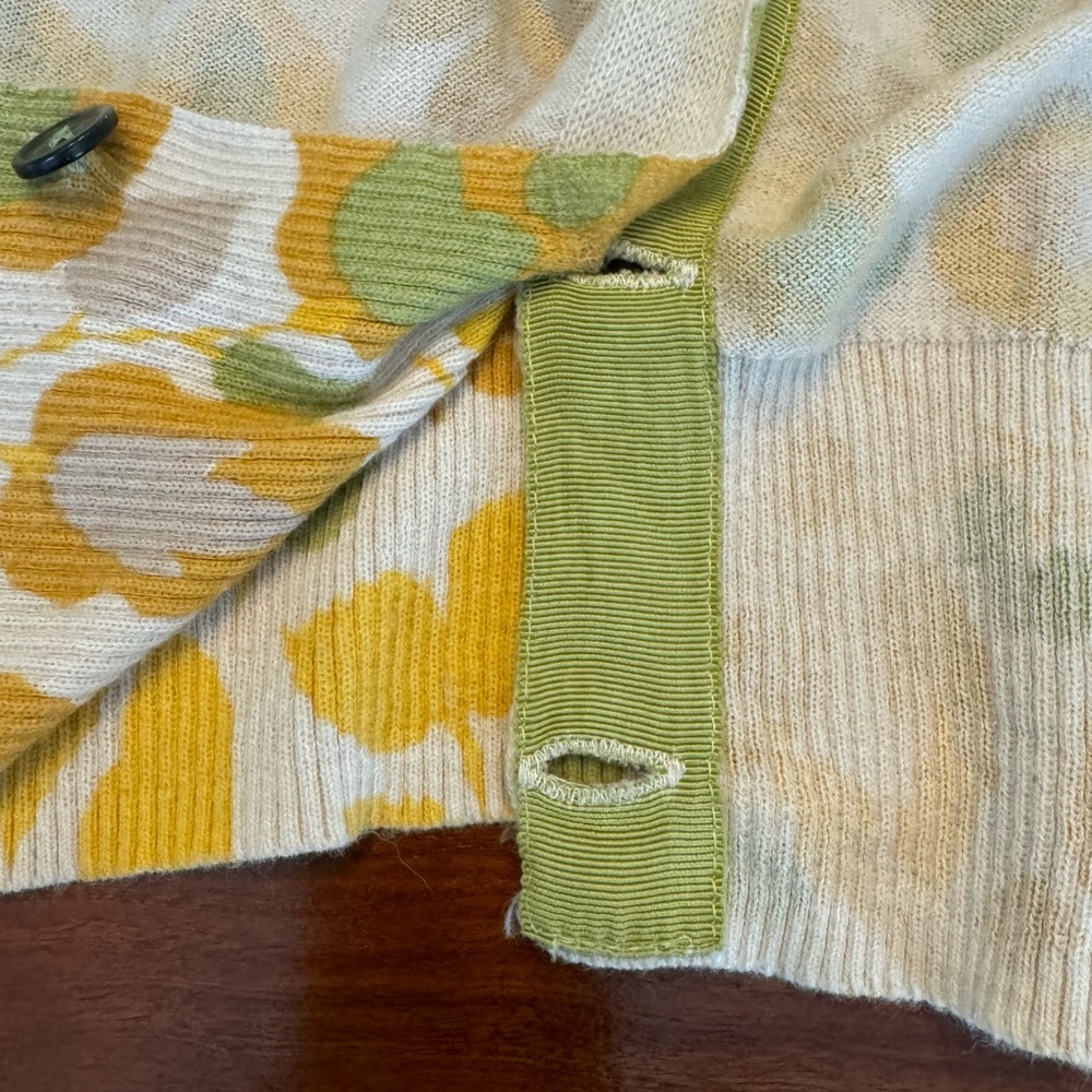 Boden Button Back Wool Cotton Patterned Sweater M… - image 6